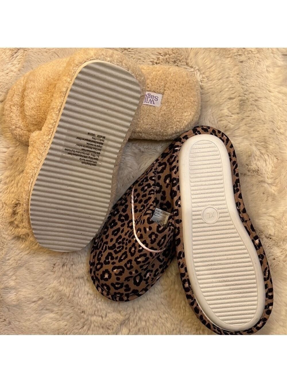 NWOB Two pairs of Ladies X-Large Slippers - Picture 5 of 6